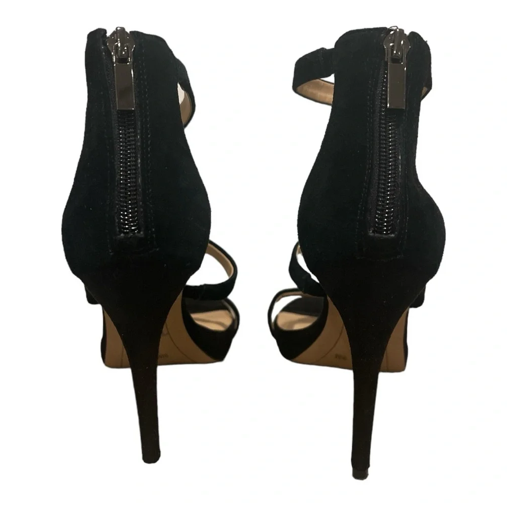 INC‎ International Concepts | Inc Black Strappy Suede Heels size 9.5